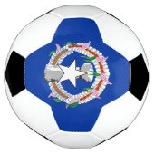 北マリアナ諸島の旗 サッカーボール (回転)