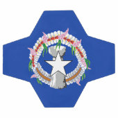 北マリアナ諸島の旗 サッカーボール (フラット)