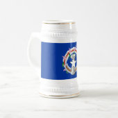 北マリアナ諸島の旗 ビールジョッキ (正面左)