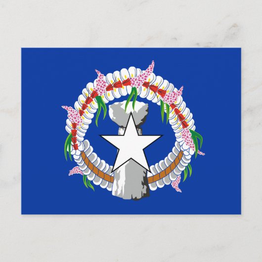 北マリアナ諸島の旗 ポストカード (正面)