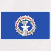 北マリアナ諸島の旗 ラベル (デザイン1)