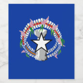 北マリアナ諸島の旗 ワインラベル (シングルラベル)