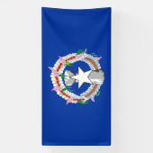 北マリアナ諸島の旗 横断幕 (縦)