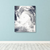 北マリアナ諸島への台風の風刺 キャンバスプリント (インサイチュ (ウッドフロア))