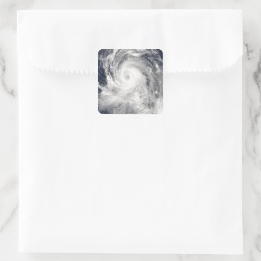 北マリアナ諸島への台風の風刺 スクエアシール (バッグ)