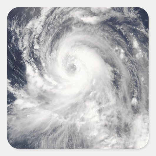 北マリアナ諸島への台風の風刺 スクエアシール (正面)