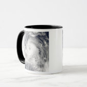 北マリアナ諸島への台風の風刺 マグカップ (正面左)