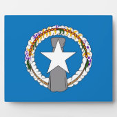 北マリアナ諸島国旗のプレート フォトプラーク (正面)