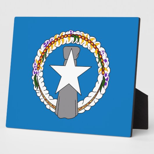 北マリアナ諸島国旗のプレート フォトプラーク (側面)