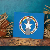 北マリアナ諸島国旗のプレート フォトプラーク (側面)