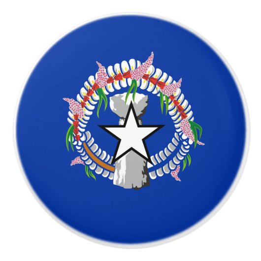 北マリアナ諸島国旗 セラミックノブ (正面)