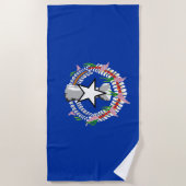 北マリアナ諸島国旗 ビーチタオル (正面)