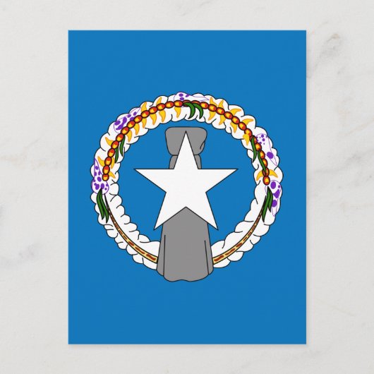 北マリアナ諸島国旗 ポストカード (正面)