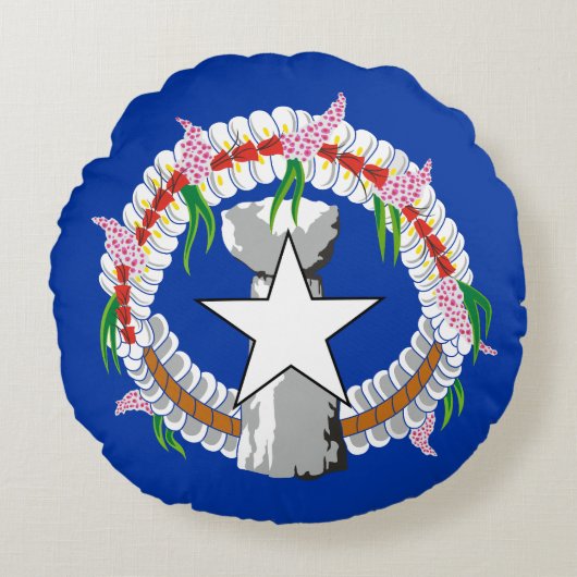 北マリアナ諸島国旗 ラウンドクッション (正面)