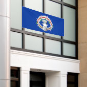 北マリアナ諸島国旗 横断幕 (ビルの外側)