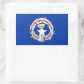 北マリアナ諸島国旗 長方形シール (バッグ)