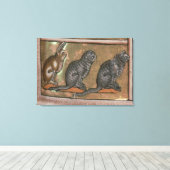 北ミッドランズの動物の名前を付けるアダム キャンバスプリント (インサイチュ (ウッドフロア))