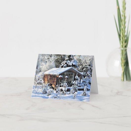 北ミネソタ州！ コテージ サンキューカード (正面)