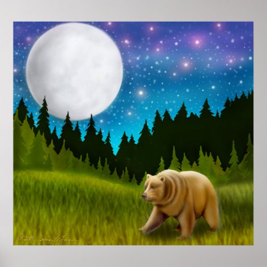 北ムーングリズリーベアのポスター ポスター (正面)