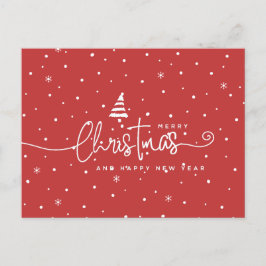 北モダンスタイル赤と白 シーズンポストカード