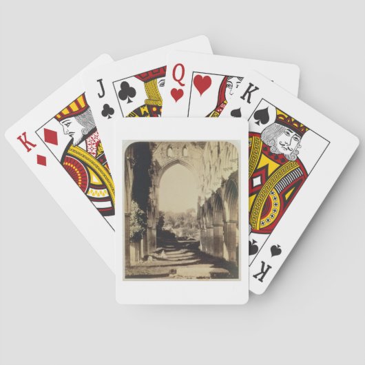 北ヨークシャー州リーヴァウルクスアビー， 1854年（セピアの写真） トランプ (裏面)