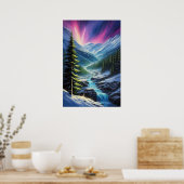 北ライトオーバーバ凍っていレー ポスター (キッチン)