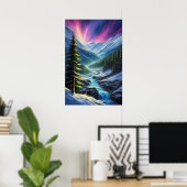 北ライトオーバーバ凍っていレー ポスター (ホームオフィス)