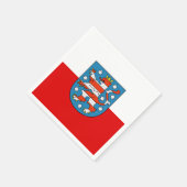 北ライン・ウェストファリアナプキンス国旗 スタンダードカクテルナプキン (角)