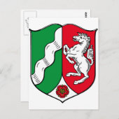 北ライン・ウェストファリア（ドイツ）コート・オブ・アームズ ポストカード (正面/裏面)