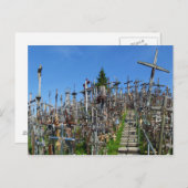 北リトアニアの十字架の丘 ポストカード (正面/裏面)