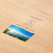 北レイクタホ目的地の結婚式の日付を保存 アクリル招待状 (レイダウン)