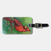 北レッド（鳥）ショウジョウコウカンチョウバードラゲージタグ ラゲッジタグ (正面横)