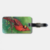 北レッド（鳥）ショウジョウコウカンチョウバードラゲージタグ ラゲッジタグ (裏面横)