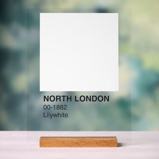 北ロンドンライホワイト – 背澄ん景 アクリルサイン (ニュートラル)