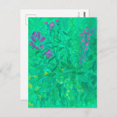 北ワイルドフラワーサマーフラワーズフローラアート ポストカード (正面/裏面)