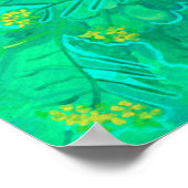 北ワイルドフラワーサマーフラワー絵画フローラ ポスター (角)