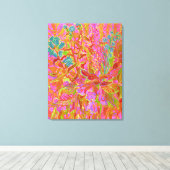 北ワイルドフラワーズブライトフラワー絵画フローラ キャンバスプリント (インサイチュ (ウッドフロア))