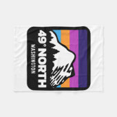 北ワシントン49度スノーボードスキーFa フリースブランケット (正面(横))