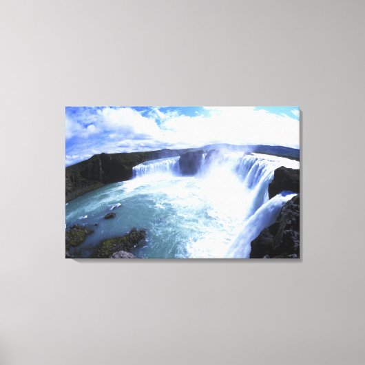 北中央アイスランドの有名なジョダフス秋 キャンバスプリント (正面)