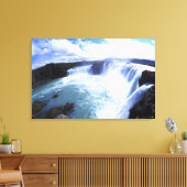 北中央アイスランドの有名なジョダフス秋 キャンバスプリント (インサイチュ (リビング))