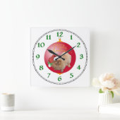 北京のクリスマス装飾品 スクエア壁時計 (ホーム)