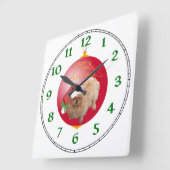 北京のクリスマス装飾品 スクエア壁時計 (傾斜)