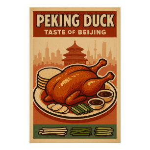 北京の料理のアイコンPeking Duck ポスター