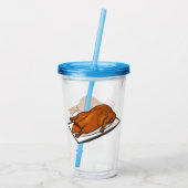 北京ダック漫画イラストレーション アクリルタンブラー (裏面)