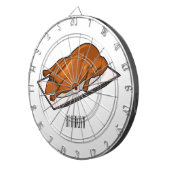 北京ダック漫画イラストレーション ダーツボード (正面右)