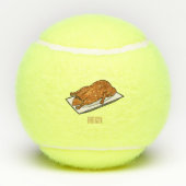 北京ダック漫画イラストレーション テニスボール (裏面)