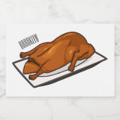 北京ダック漫画イラストレーション フードラベル (シングルラベル)