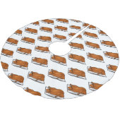 北京ダック漫画イラストレーション ブラッシュドポリエステルツリースカート (アングル)