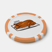 北京ダック漫画イラストレーション ポーカーチップ (シングル)