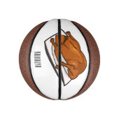 北京ダック漫画イラストレーション ミニバスケットボール (縦)